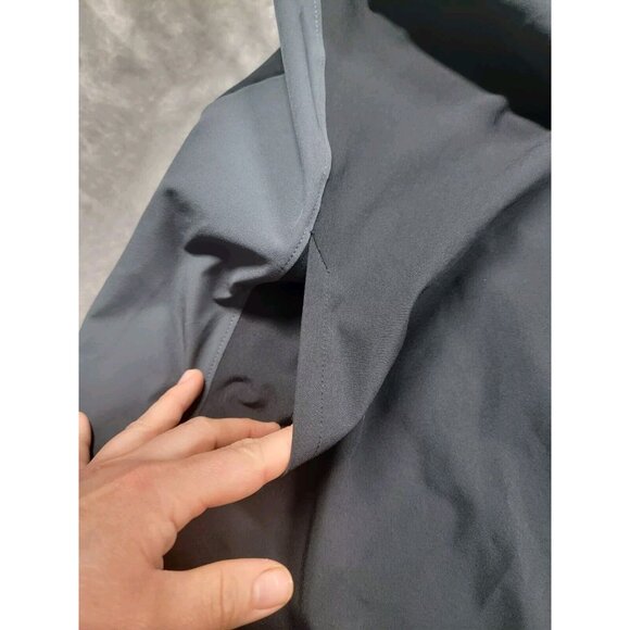 UNDER ARMOUR Loose Black 1/4 Zip S/S Windbreaker Shirt side zip Large, Zebra - Picture 6 of 9